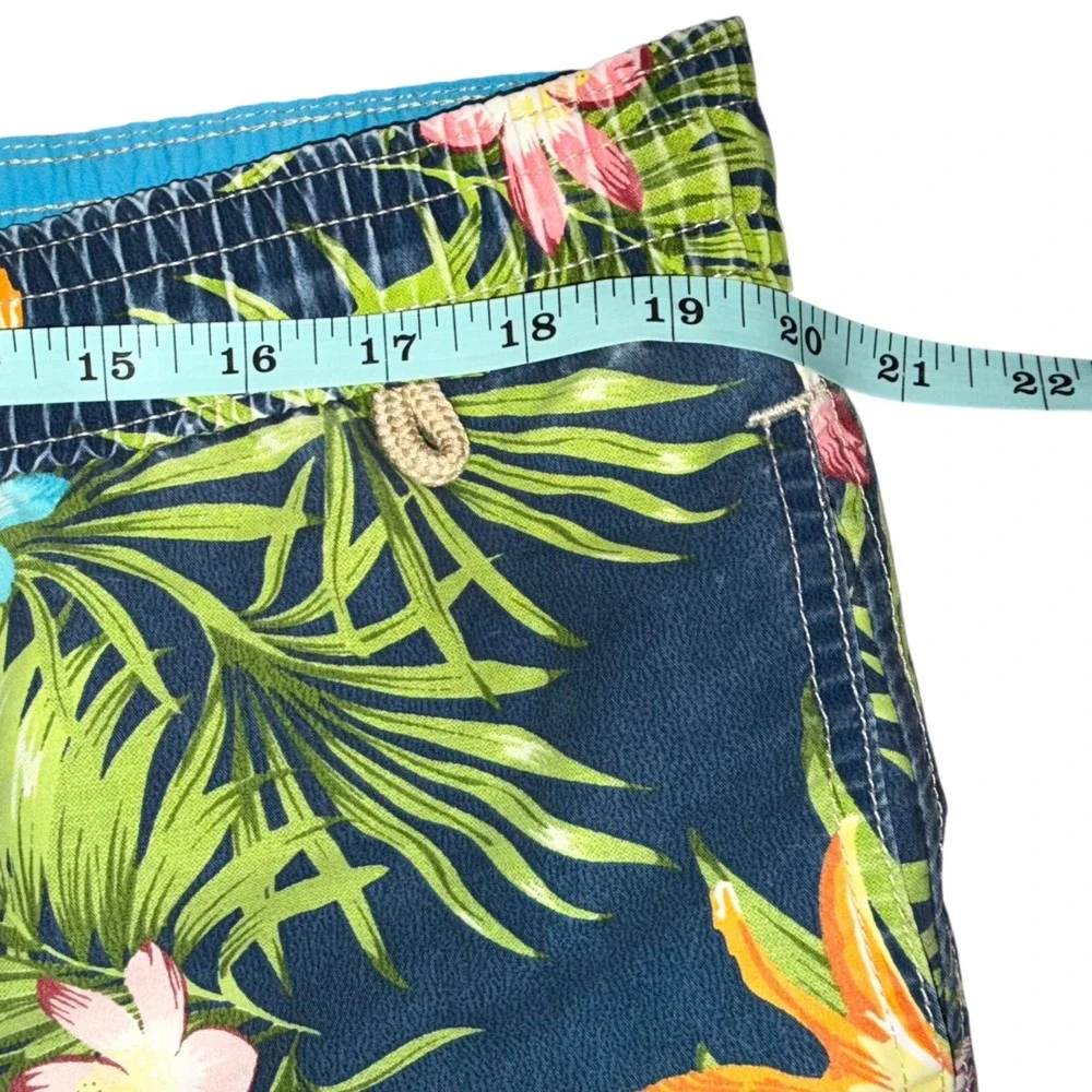 Polo Ralph Lauren Swim Trunks Blue Floral Tropical Lined Swimsuit‎ Shorts Size L